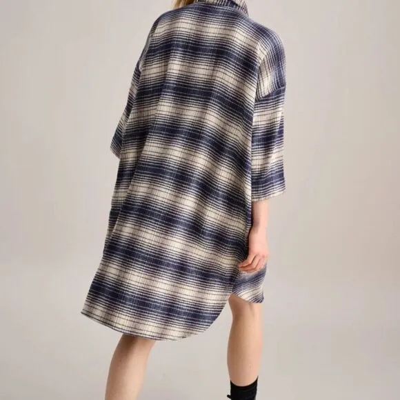 Bellerose | Gladys Blue Shirt Dress Flannel Size 0 (Oversized)