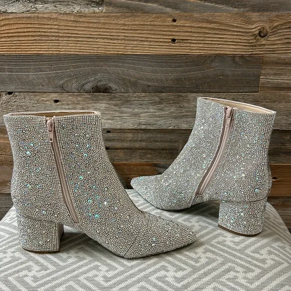 Betsy Johnson Rhinestone Kayla Boot Size 8