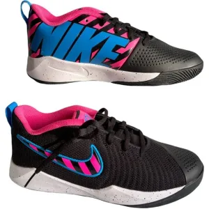 Big Kid Sneakers Size 5.5Y NIKE Team Hustle Quick 2 (GS) Black Blue-Pink