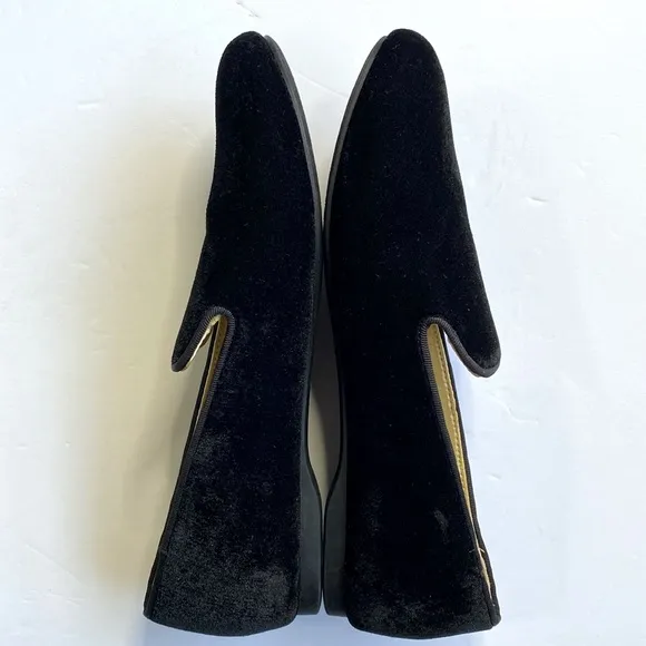 Birdies Starling Velvet Flats Womens 6 Black Quilted Insole Slip On Comfort