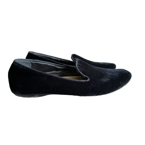Birdies The Starling Flats in Black Velvet Size 9