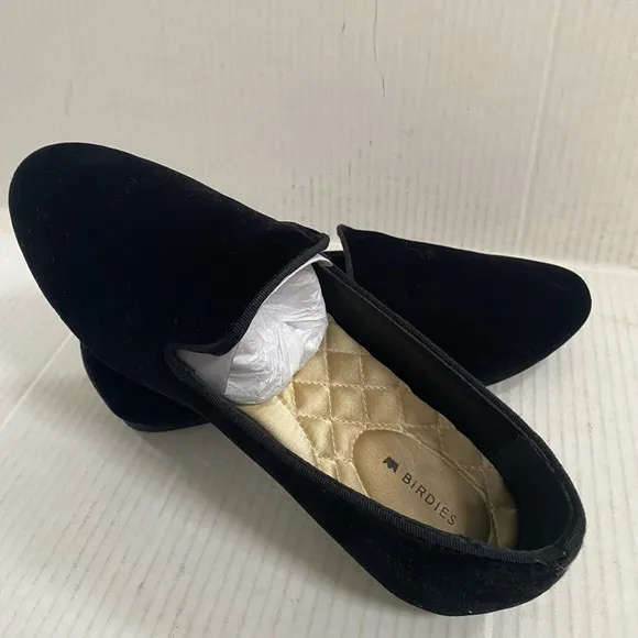 BIRDIES THE STARLING in Black Velvet Size 8