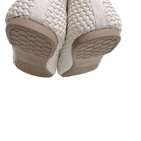 Birdies The Starling Woven White Loafer Flats Size 10