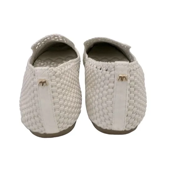 Birdies The Starling Woven White Loafer Flats Size 10