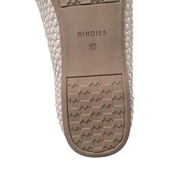 Birdies The Starling Woven White Loafer Flats Size 10