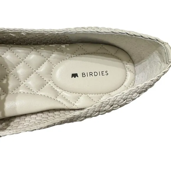 Birdies The Starling Woven White Loafer Flats Size 10