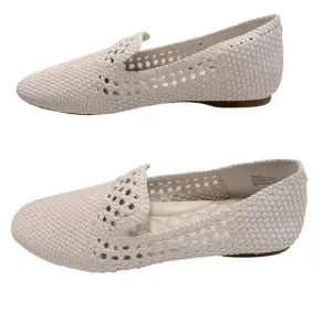 Birdies The Starling Woven White Loafer Flats Size 10