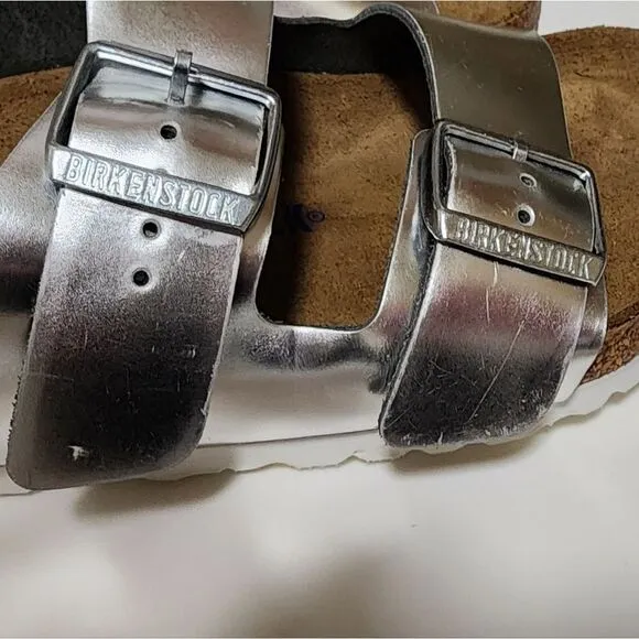 Birkenstock Arizona Metallic Sandals     (Out Of Box/ Display Model Minor Flaws)