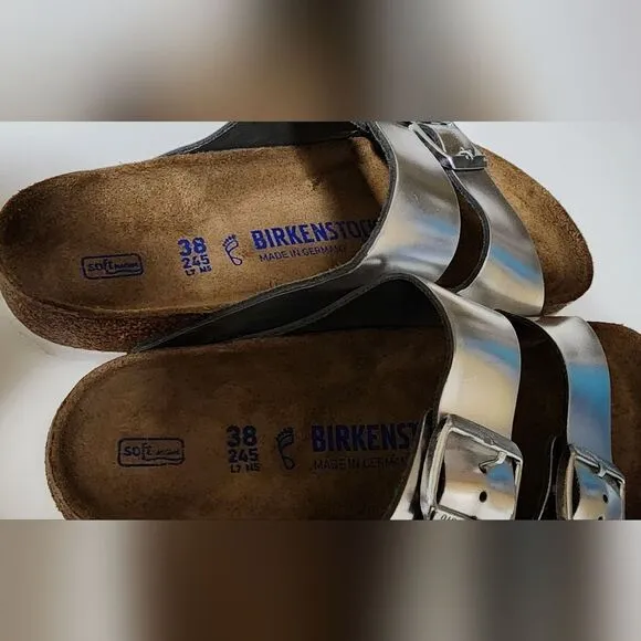 Birkenstock Arizona Metallic Sandals     (Out Of Box/ Display Model Minor Flaws)
