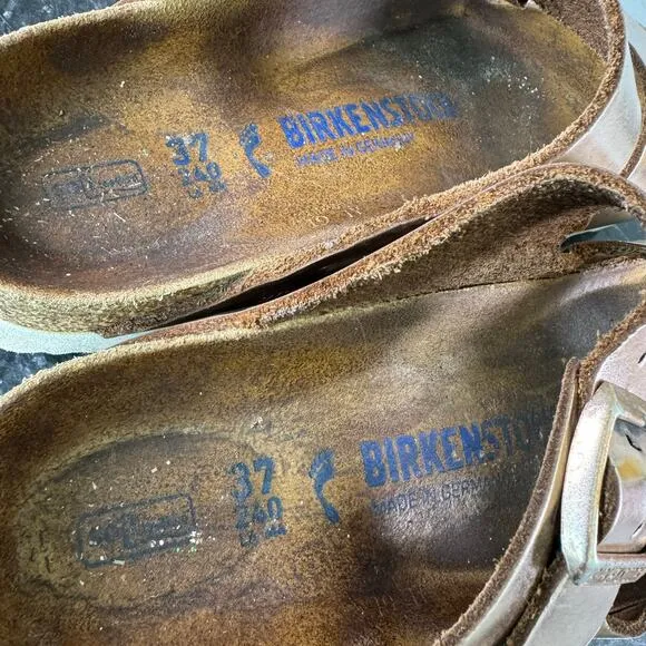 Birkenstock Arizona Soft Footbed Metallic Copper Sandals Women’s Size 37/ 6