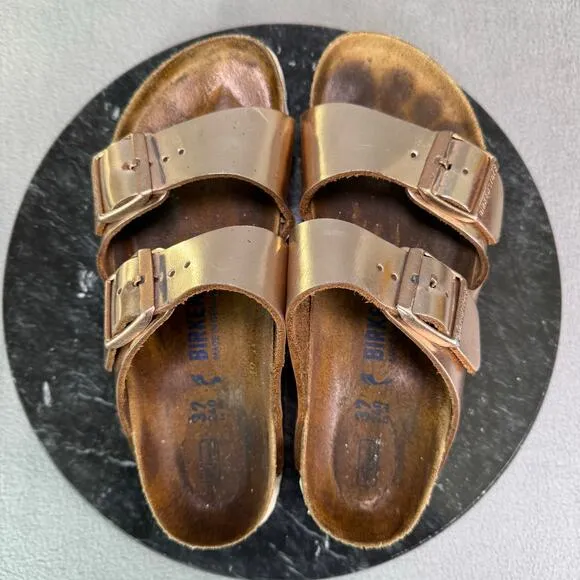 Birkenstock Arizona Soft Footbed Metallic Copper Sandals Women’s Size 37/ 6