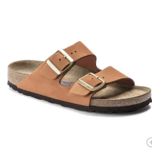 Birkenstock Arizona Soft Footbed Nubuck Leather Sandals Pecan Brown 40 9 / 9.5