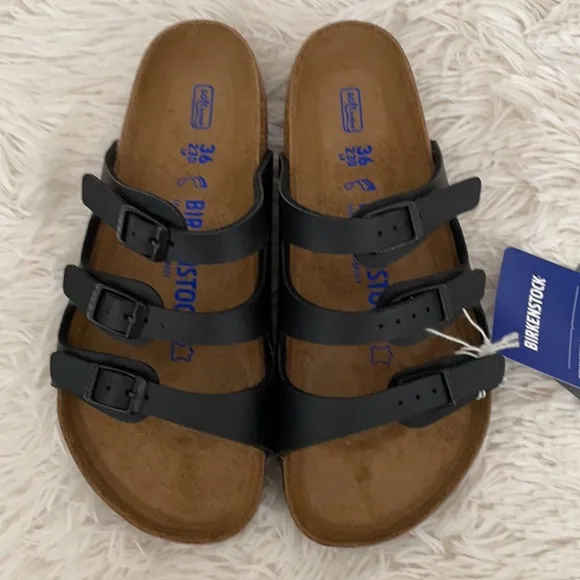 Birkenstock Black SFB Florida Sandals