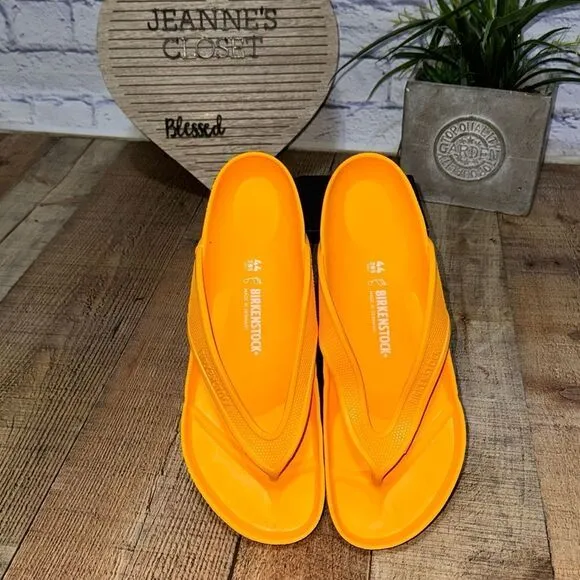 Birkenstock Honolulu EVA Foam Sandals 44 Orange Men's Size 11