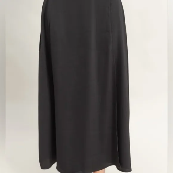 Black Two-Piece Top and Maxi Skirt Set
