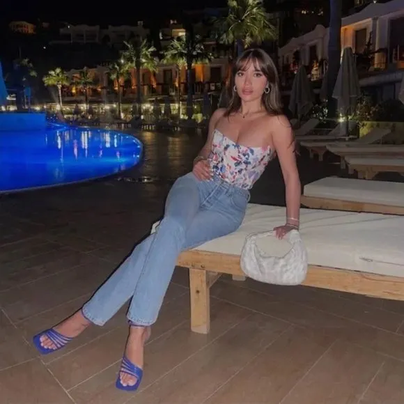 BLOGGER'S FAVE! Zara Blue Heeled Sandals Sz 7.5 NWT