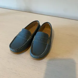Blue Leather Loafers
