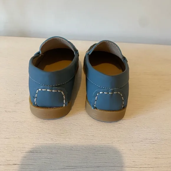 Blue Leather Loafers
