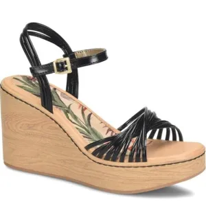 BOC by Born Catalina Wedge Sandals Strappy Platforms Black Size 9 NEW