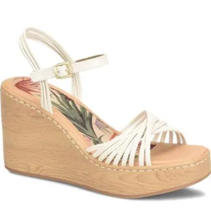 BOC by Born Catalina Wedge Sandals Strappy Platforms Cream Size 10 NEW