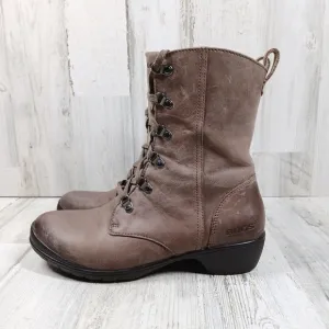 BOGS Carrie Lace Mid Waterproof Leather Lace-Up Brown Ankle Boots #1510