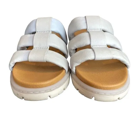 Born Light Blue Daisy Leather Sandals Size 9M