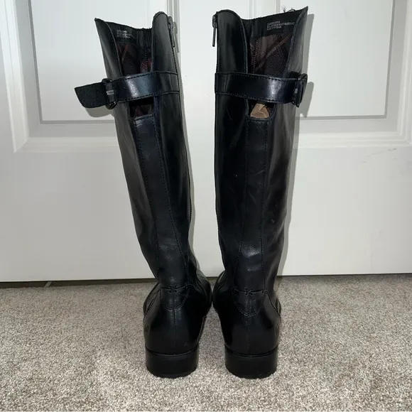Born Lottie Black Leather Tall Riding Boots‎ Size 6.5