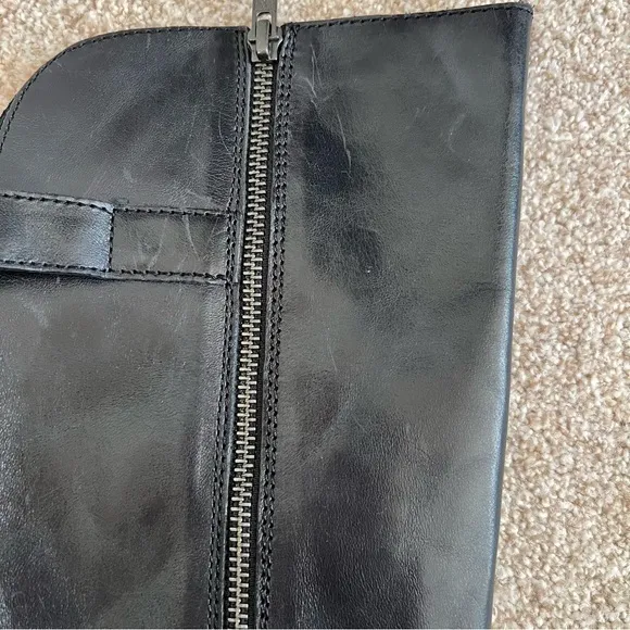 Born Lottie Black Leather Tall Riding Boots‎ Size 6.5
