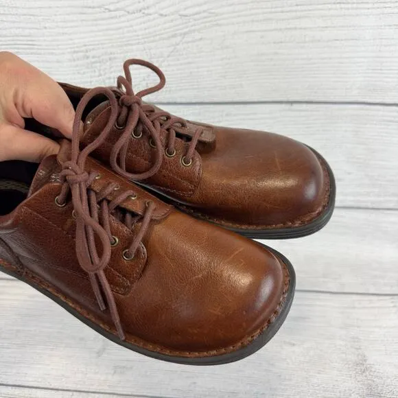Born Men's Hutchins III Dark Tan Whiskey Leather Loafers Size 12