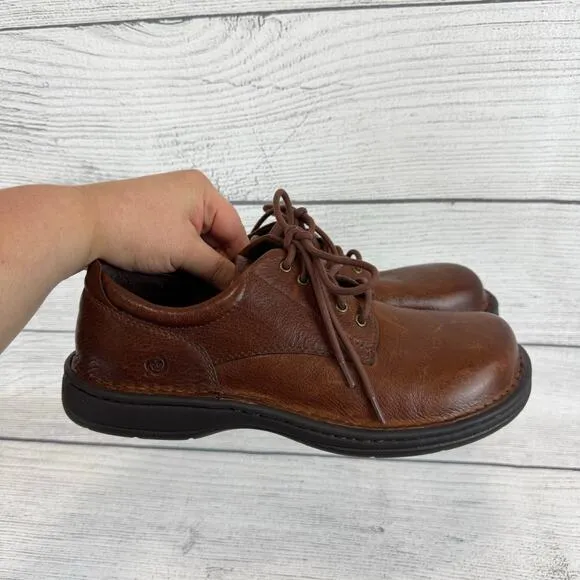 Born Men's Hutchins III Dark Tan Whiskey Leather Loafers Size 12