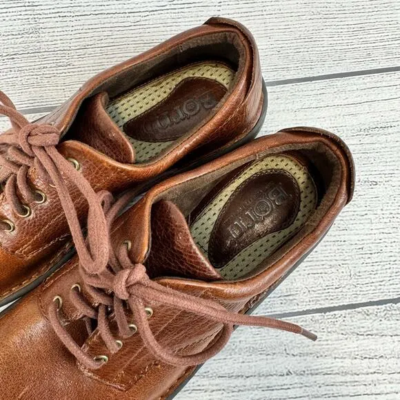 Born Men's Hutchins III Dark Tan Whiskey Leather Loafers Size 12