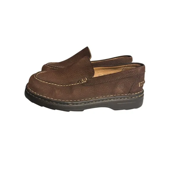 Born Men's Size 9.5 Loafers Brown Leather Casual Comfort Slip On B6365