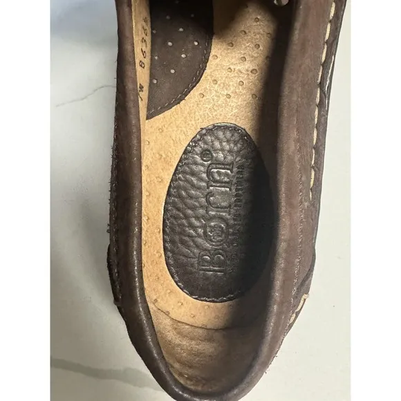 Born Men's Size 9.5 Loafers Brown Leather Casual Comfort Slip On B6365