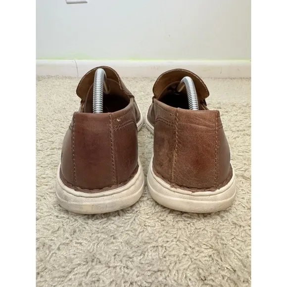 Born Men's Thaton Brown Leather Slip On Loafers Shoes Size 10.5M Casual Comfort