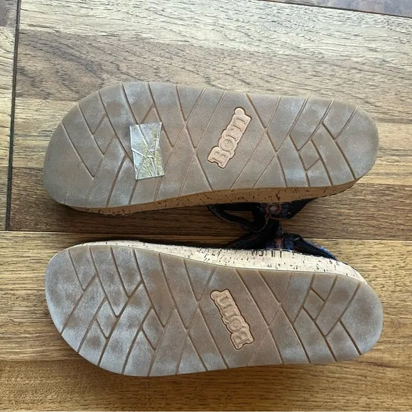 Born Sirena Cork Wedge Sandal Women’s Sz 7 Boho Active Travel Comfort Light
