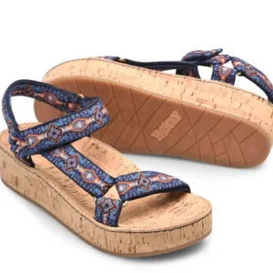 Born Sirena Cork Wedge Sandal Women’s Sz 7 Boho Active Travel Comfort Light