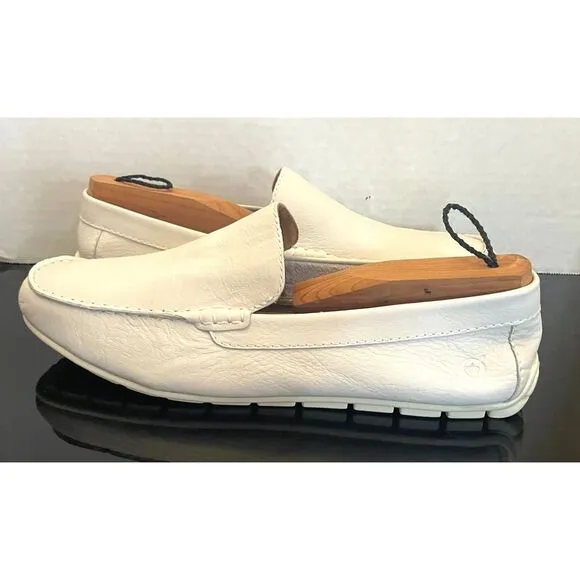 Born Men’s Allan, Light Tan Leather Slip-On Loafers, Size 10.5 Medium.