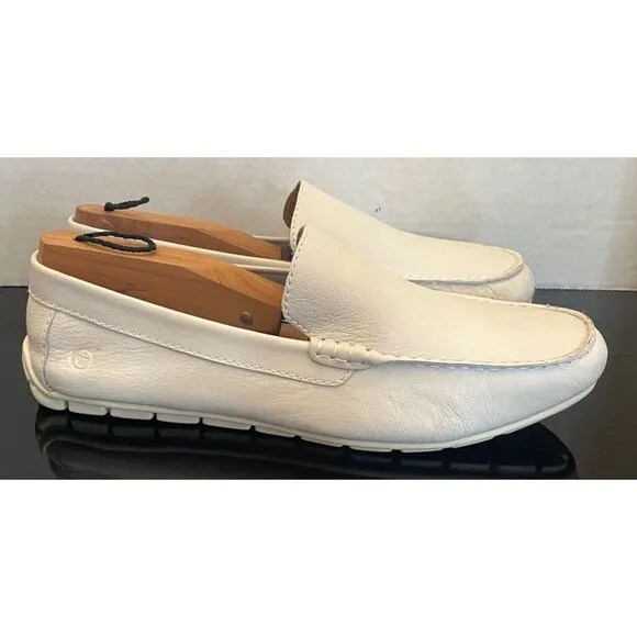 Born Men’s Allan, Light Tan Leather Slip-On Loafers, Size 10.5 Medium.