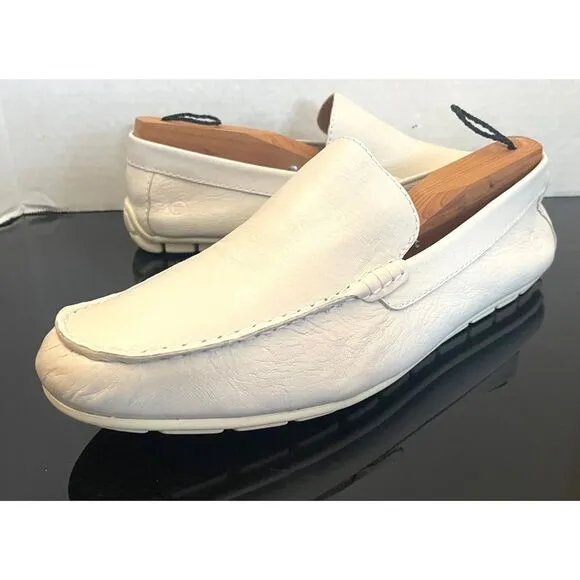 Born Men’s Allan, Light Tan Leather Slip-On Loafers, Size 10.5 Medium.