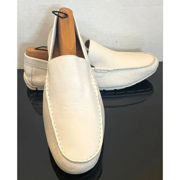 Born Men’s Allan, Light Tan Leather Slip-On Loafers, Size 10.5 Medium.