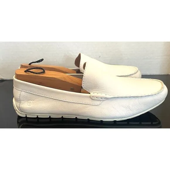 Born Men’s Allan, Light Tan Leather Slip-On Loafers, Size 10.5 Medium.