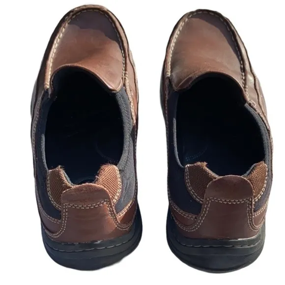 Bostonian brown slip on loafers leather,size 9