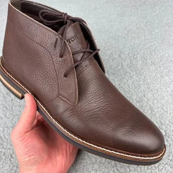 Bostonian Dezmin Mid Boots Mens 8 Shoes Brown Leather Chukka Oxford Commonwealth