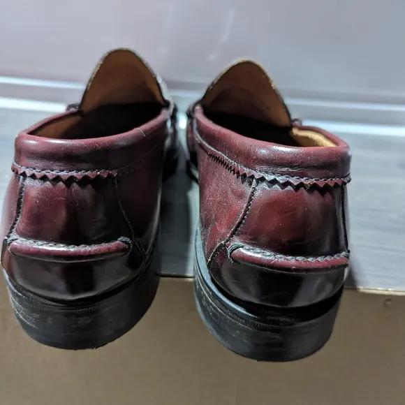 Bostonian Mens Shoes Loafers Size 11D Leather Burgundy Slipon Casual Dress Penny