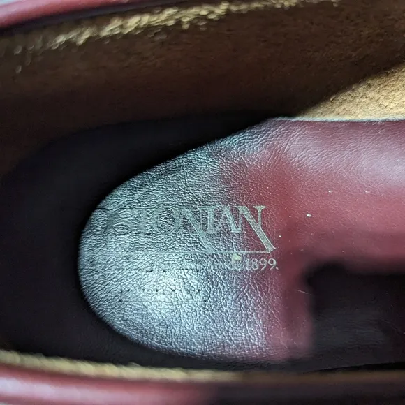 Bostonian Mens Shoes Loafers Size 11D Leather Burgundy Slipon Casual Dress Penny
