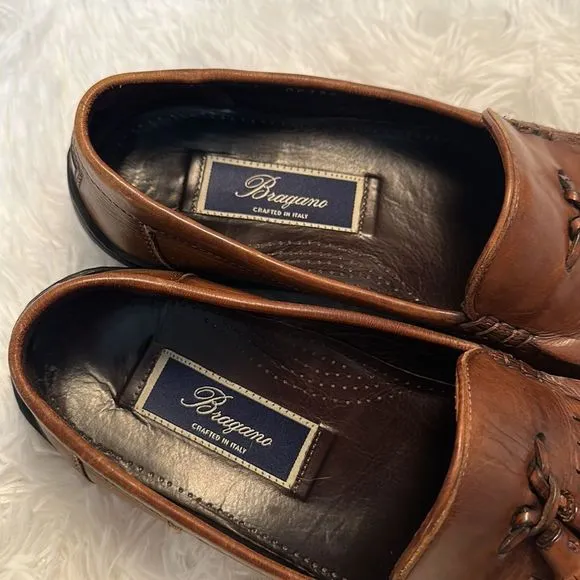 Bragano leather tassel loafers 7.5Men