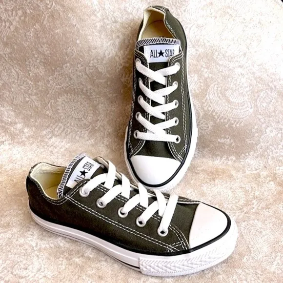 Brand New Converse Chuck Taylor All Star Lo Sneakers Lace Up Green Canvas