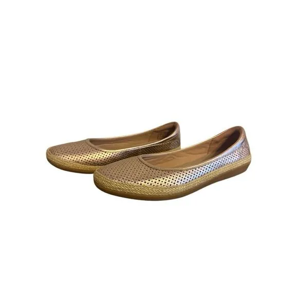 Brand New Clarks Danelly Adira Rose Gold Leather Espadrilles Slip On Size 10