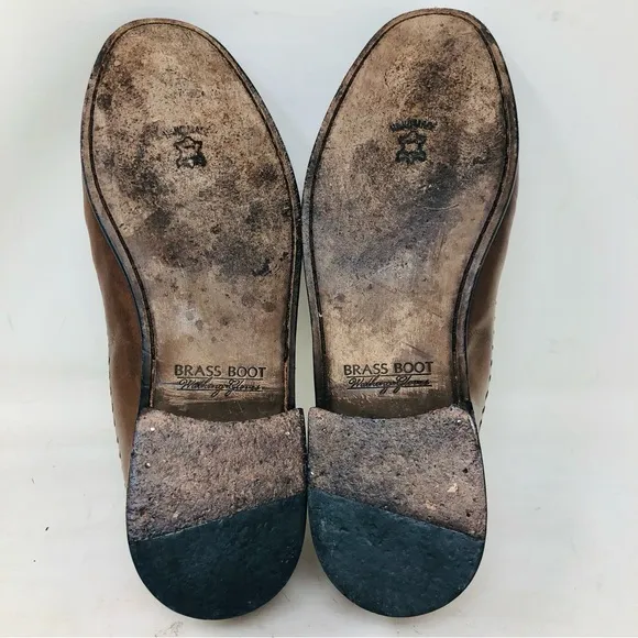 Brass Boot Tasseled Leather Loafers