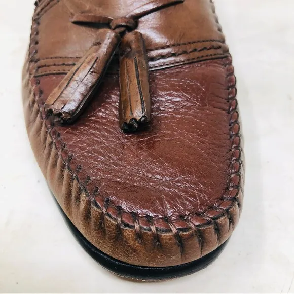 Brass Boot Tasseled Leather Loafers